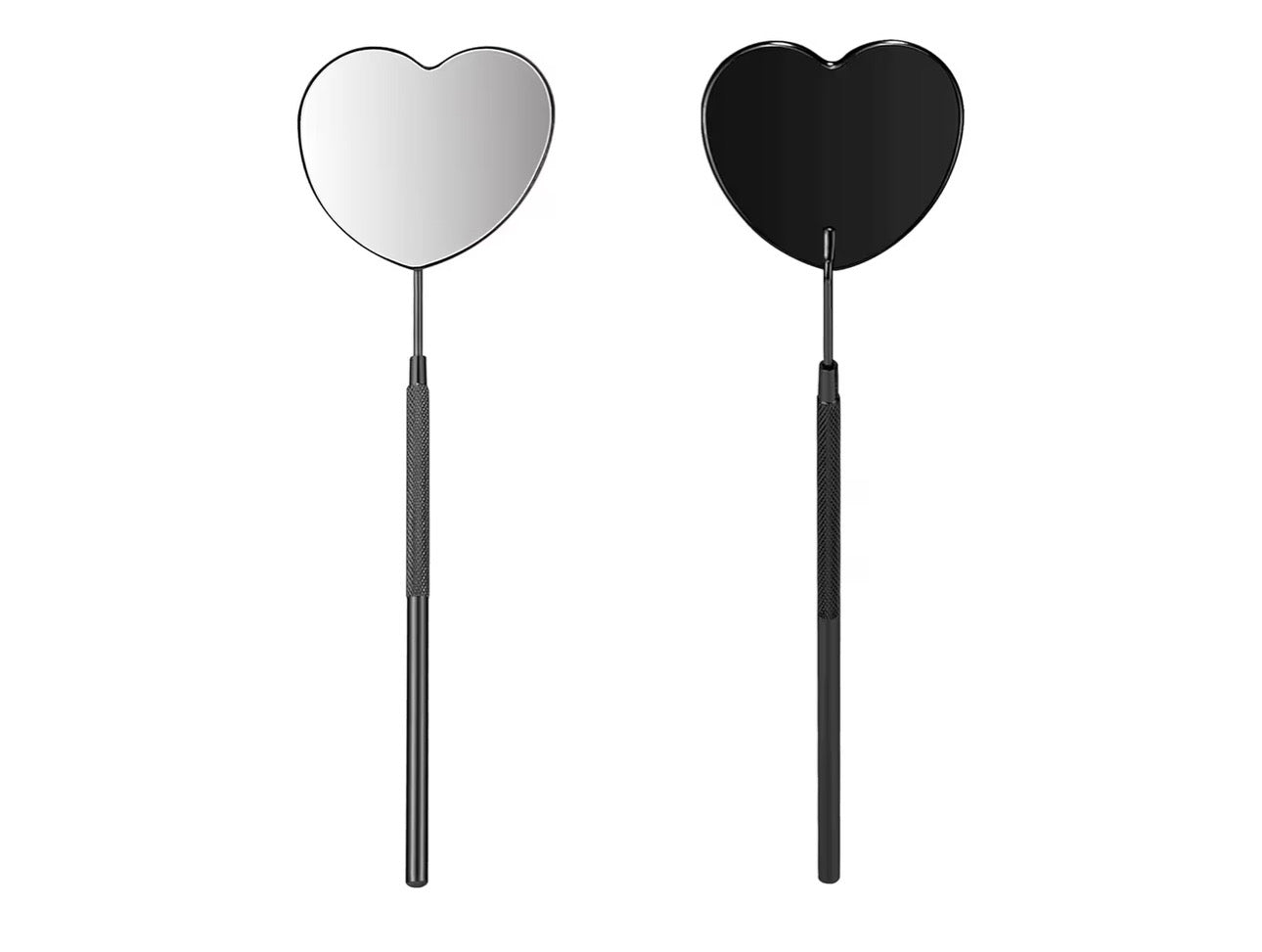 🪞 Heart-Shaped Hand Mirror –Two Colors